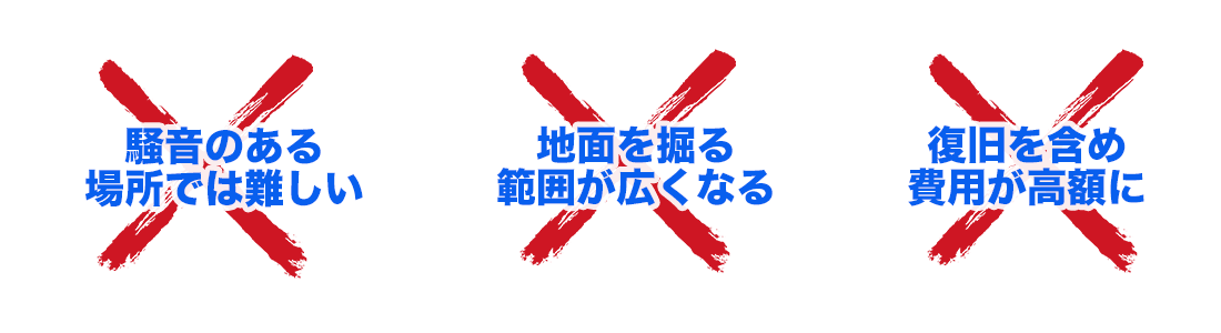これまでの漏水調査のデメリット